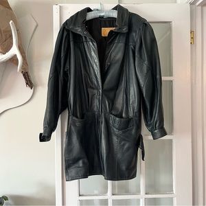 Blue 80s leather jacket!